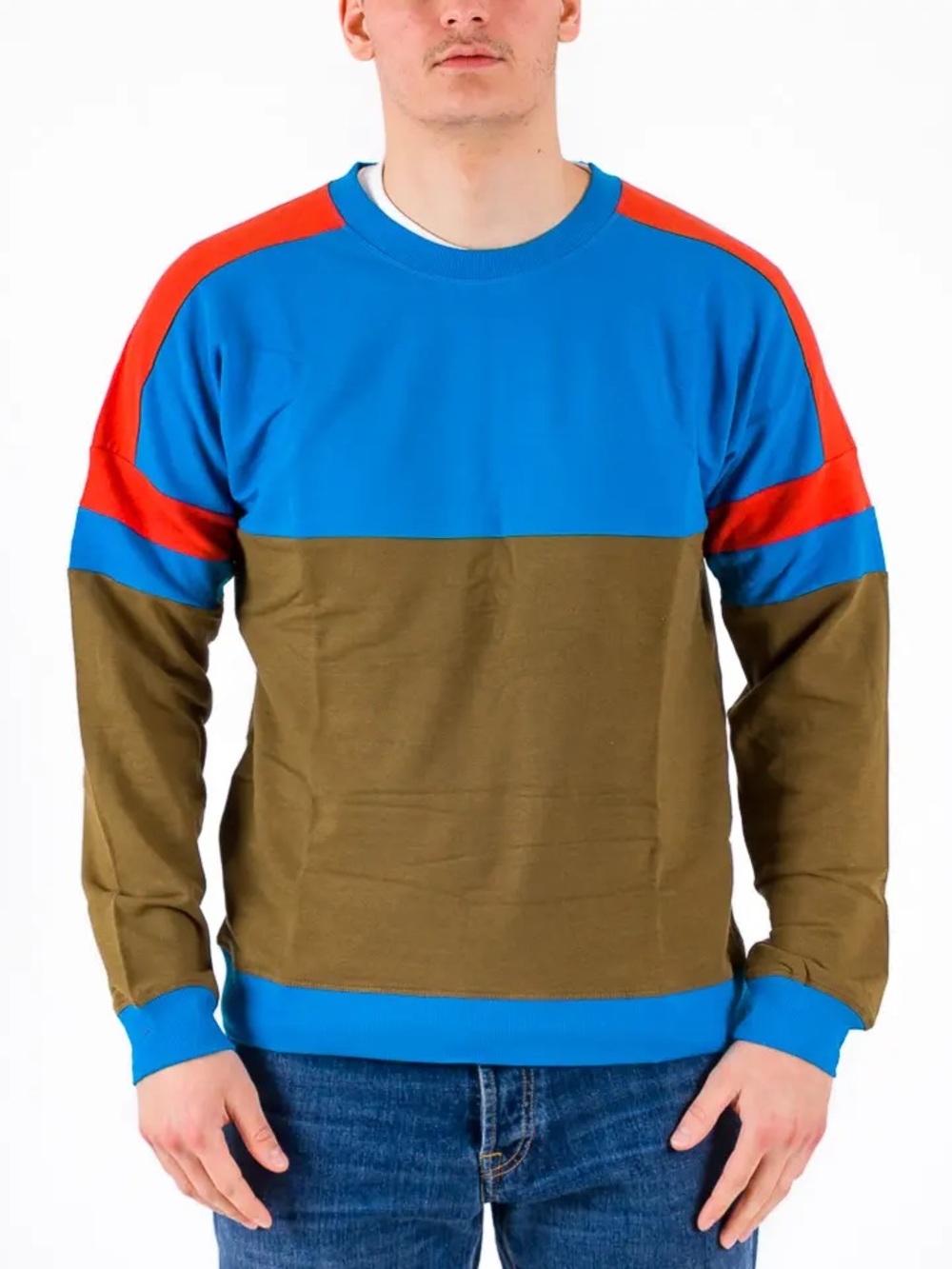 Cotopaxi Bandera Colorblock Organic Sweatshirt XL Mens Blue Green Pullover